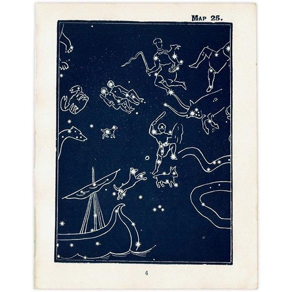 天文学】 冬の星座（ふたご座、オリオン座、おうし座など） Map25 1909