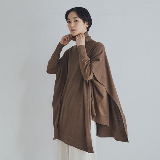 DRESS HERSELF オンライン マルチポンチョ/シルクカシミヤ