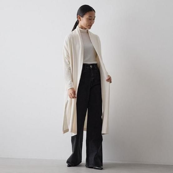 DRESS HERSELF ロングカーディガン/シルクコットン