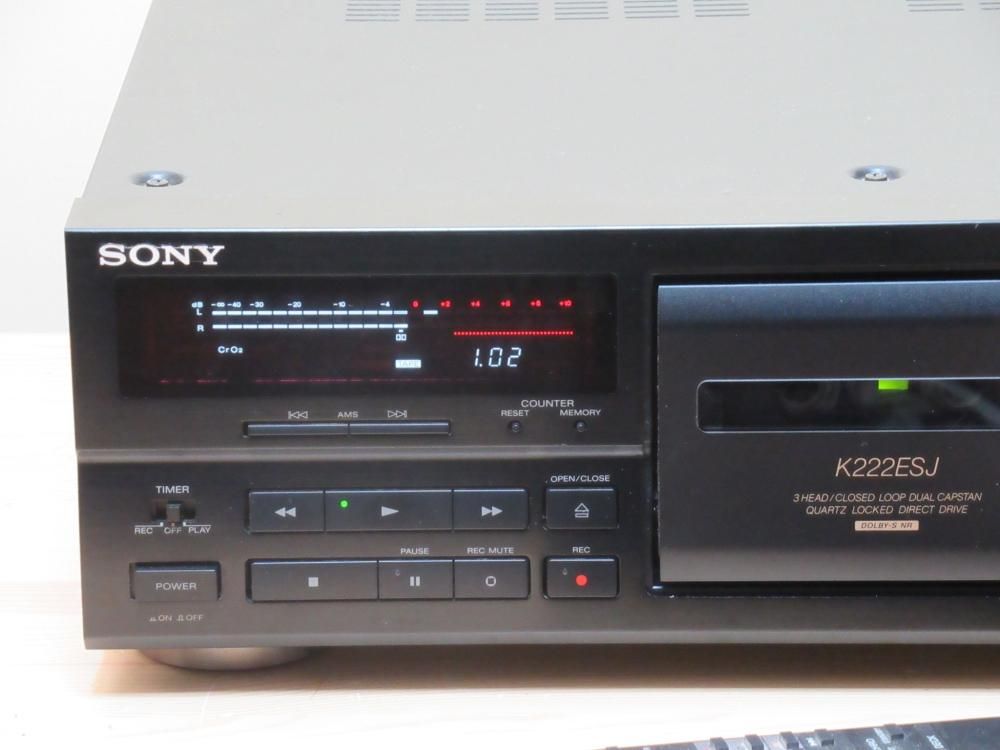 中古】 SONY カセットデッキ TC-K222ESJ リモコン取説付き 【送料無料