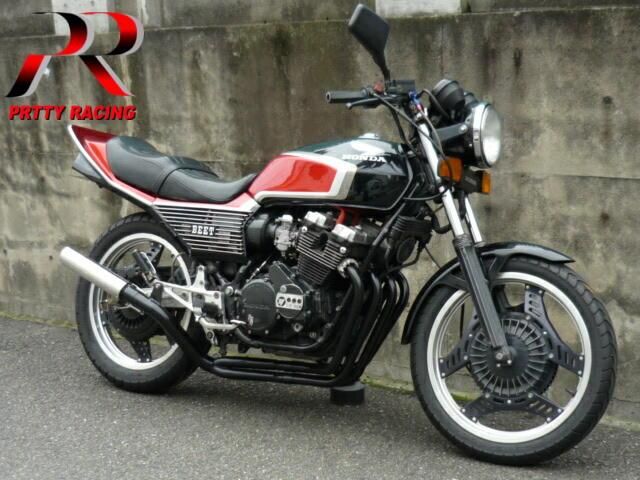 CBX400F 分割式 50.8π ガニマタエンデュランス管 マフラー (イノガニ) 黒