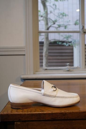 ヴィンテージ│GUCCI グッチ ホースビットローファー 1000255/1.white