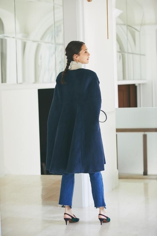 ボアロングケープ(ネイビー) - seventen