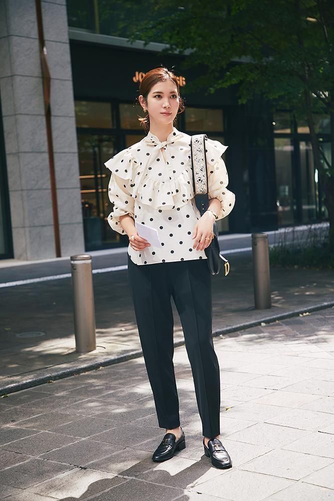 シアードットブラウス(アイボリー) - seventen