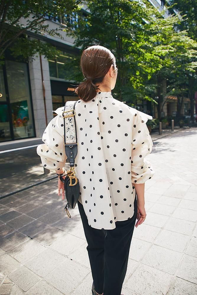 シアードットブラウス(アイボリー) - seventen