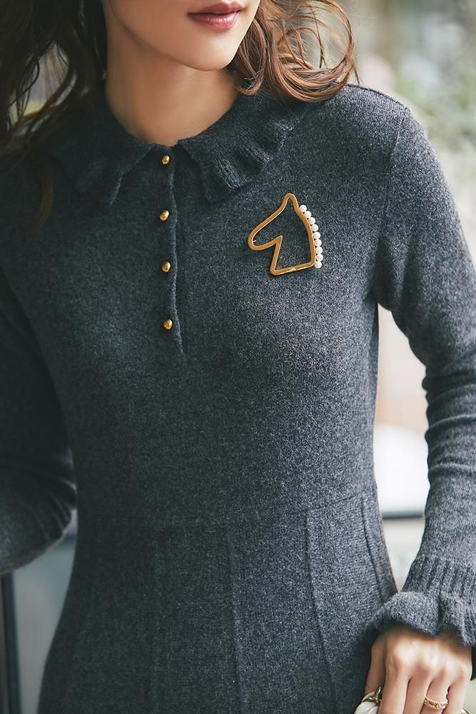 ホースブローチ(ゴールド) - seventen