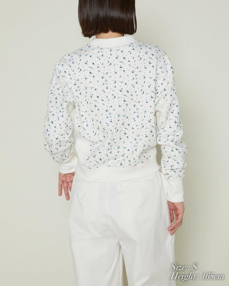 コードモノグラムスウェットトップス(小花柄) - seventen