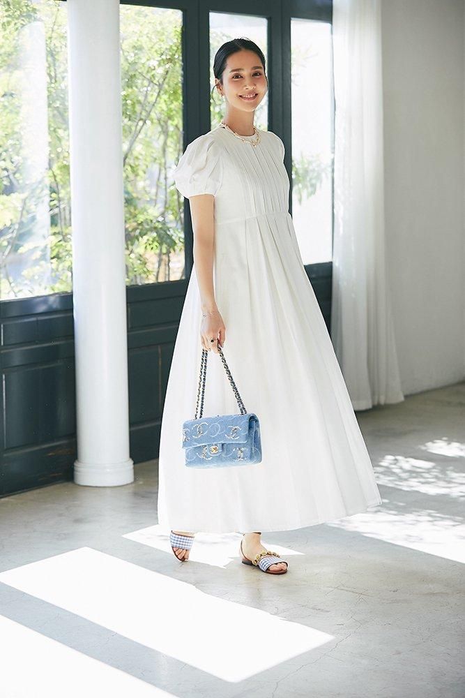 ボックスタックマキシワンピース(ホワイト) - seventen