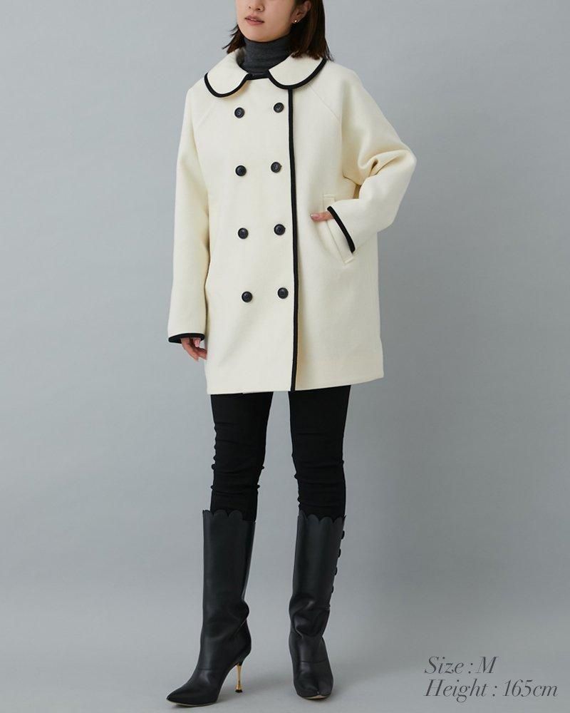 ダブルボタン2WAYコート(オフホワイト) - seventen