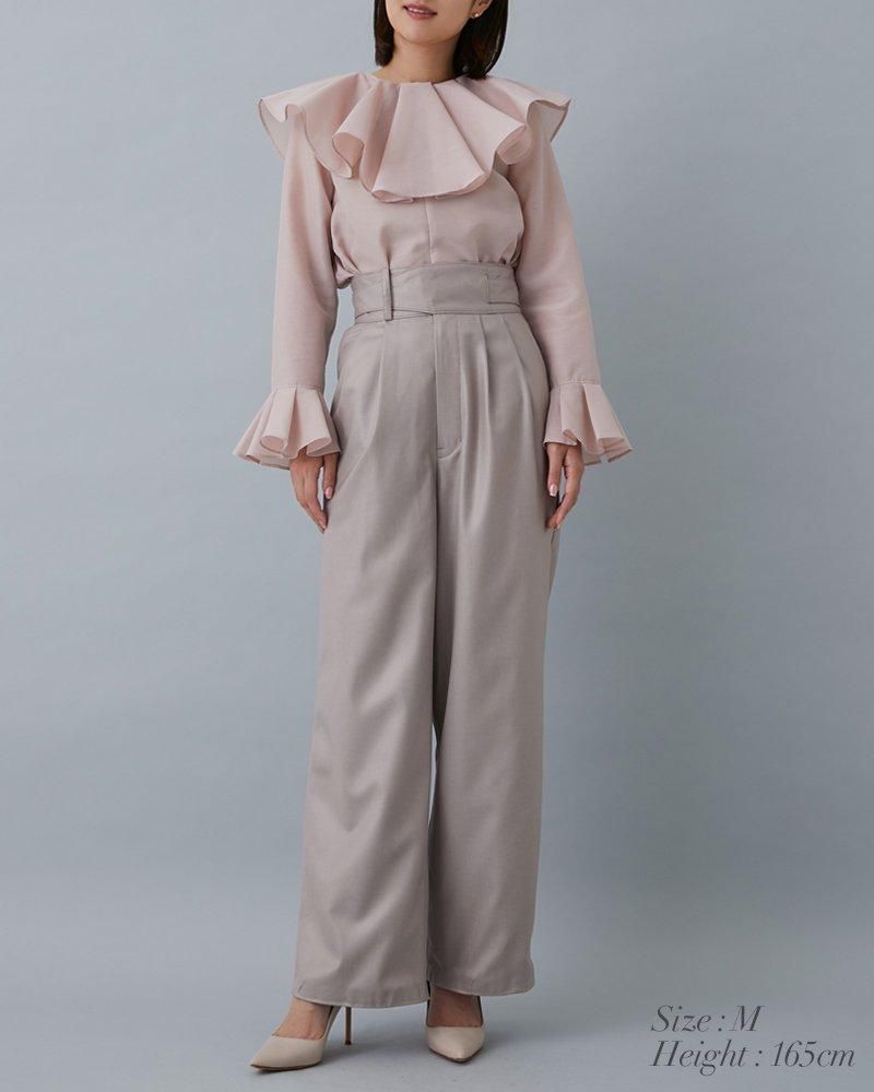 シアーラッフルブラウス(ピンク) - seventen