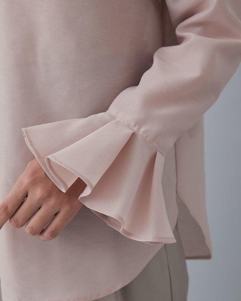 シアーラッフルブラウス(ピンク) - seventen