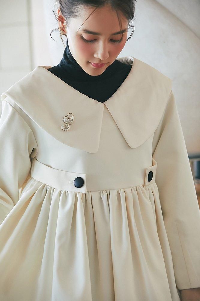 30％off】ビッグカラーブラウス(オフホワイト) - seventen