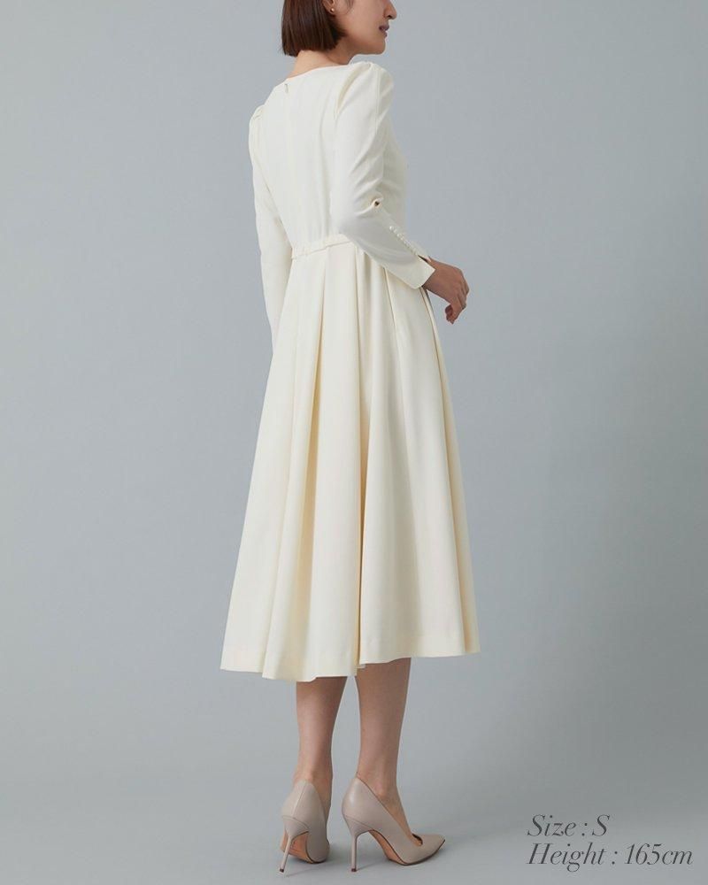 パールトリムタックワンピース(ネイビー) - seventen