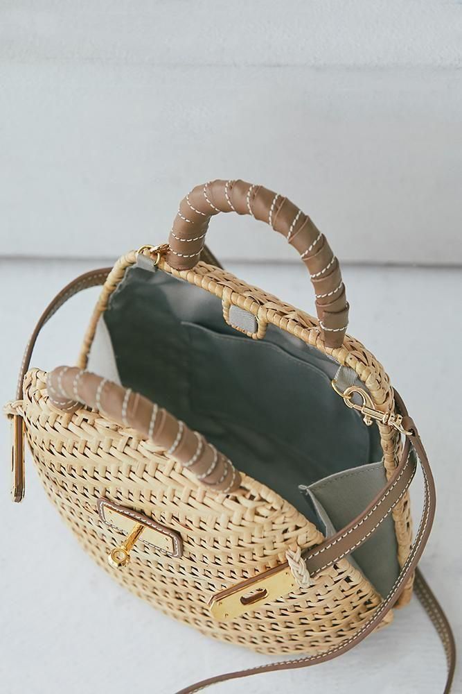 ベルトラタンミニバッグ(グレージュ) - seventen