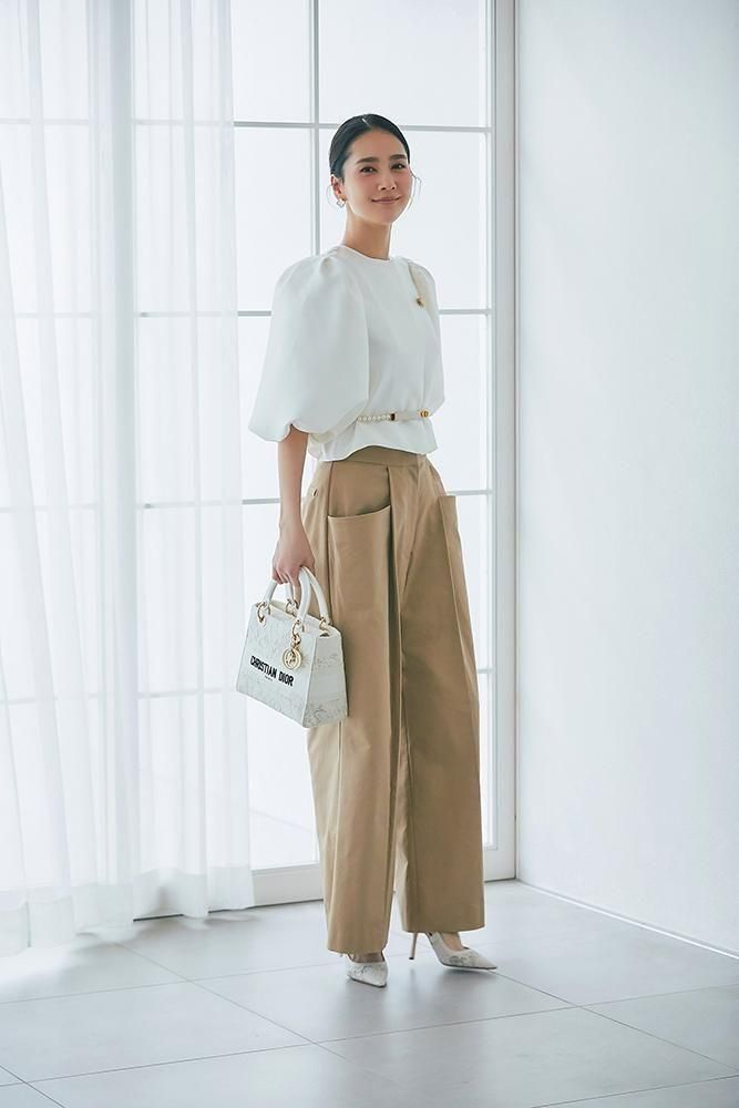 予約】【3月中旬頃配送】タックポケットワイドパンツ(ベージュ) - seventen