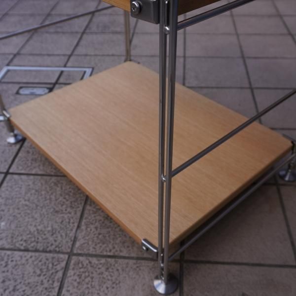 無印良品(MUJI)の人気のタモ材×ステンレス 4段ユニットシェルフです