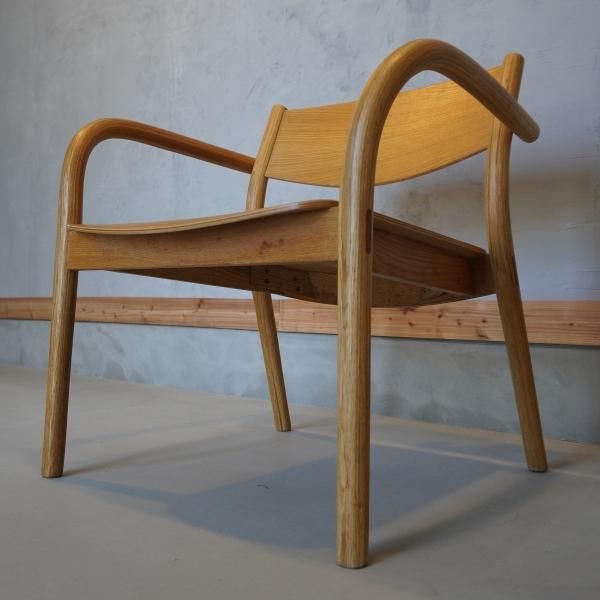 値下げ/無印良品(MUJI)のオーク材を使用したラウンジアームチェアです