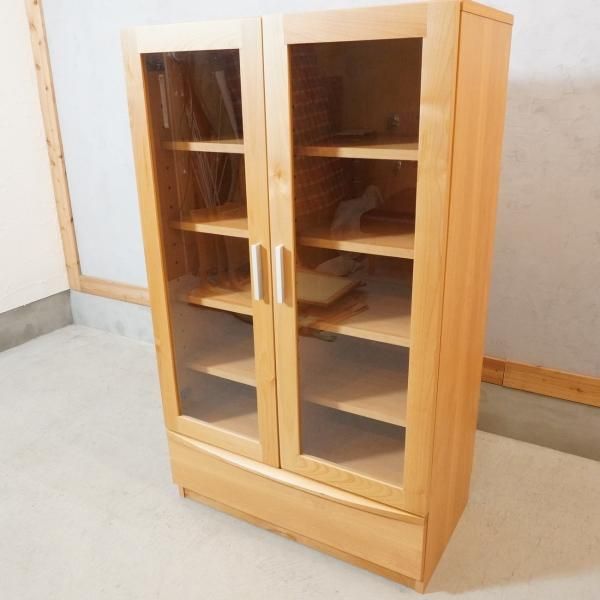 HOTTA WOODY(堀田木工所)のリブロ アルダー材 ブックケース ロータイプ