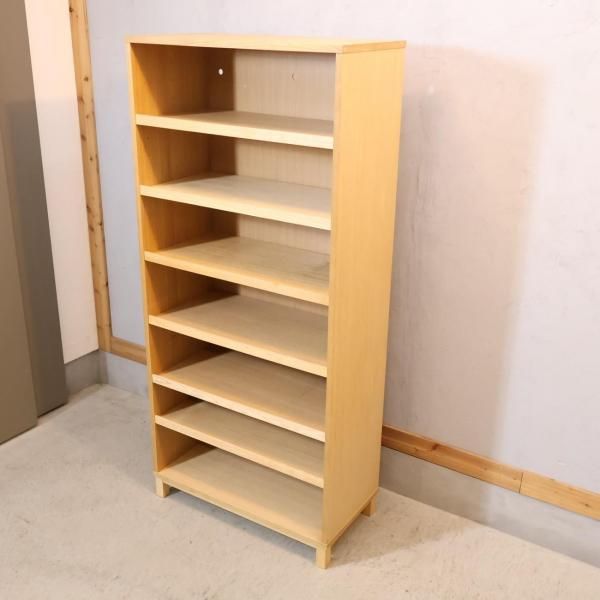 人気の無印良品のタモ材 木製収納です！！シンプルなデザインは本棚