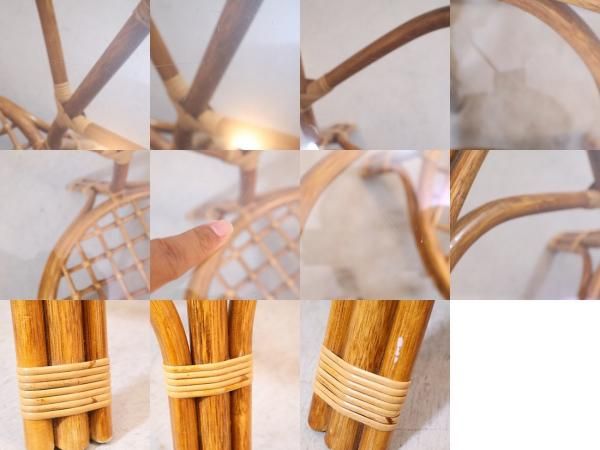 KAZAMA(カザマ)のラタンを使用したリゾートスタイルのガラス円形