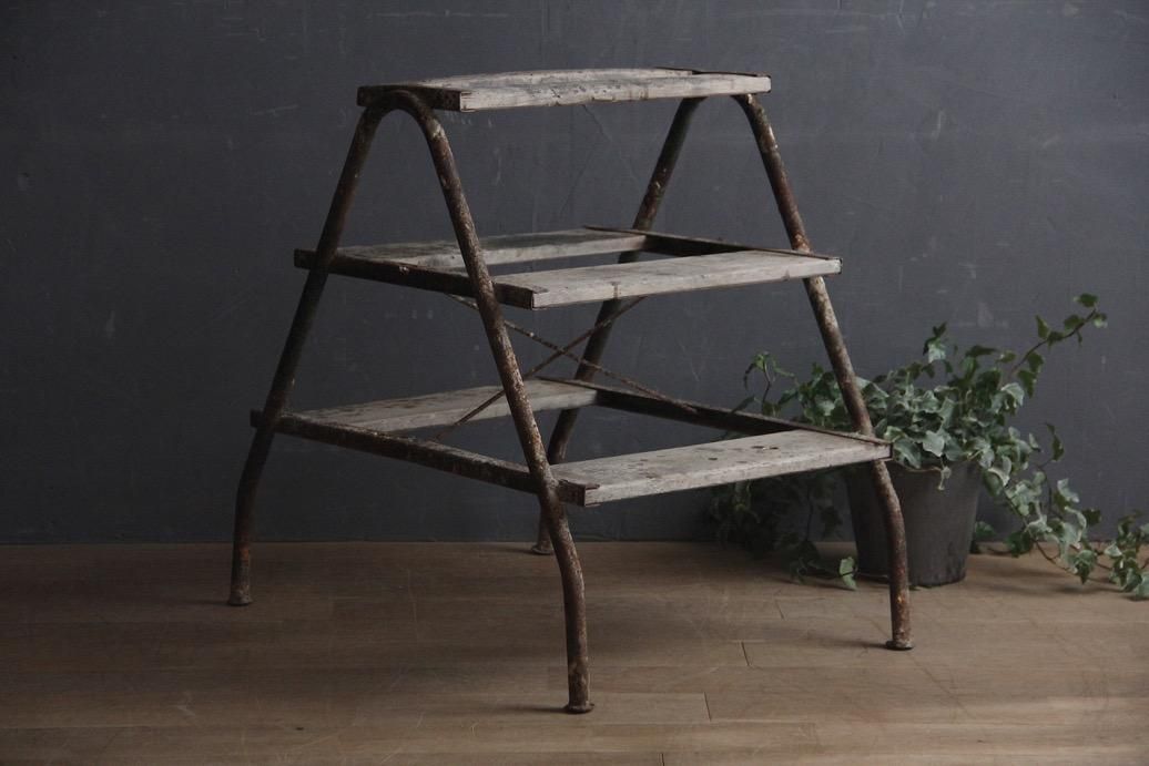 フランスアンティーク 木とアイアンの脚立/ラダー - L'atelier