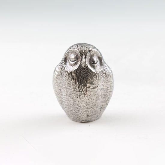 錫 置物 ふくろう 黒漆加工 [No.187]｜薩摩錫器工芸館