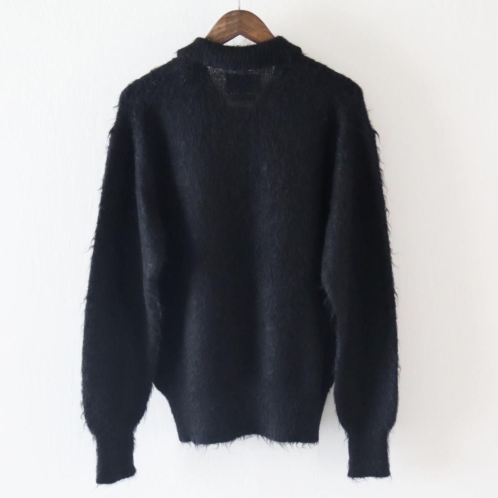 YOKE_MEN'S BRUSHED MOHAIR KNIT SHIRT (2 COLORS) - DIMPLE