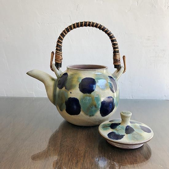 やちむん やちむん與那城 急須（コバルト色） - やちむん・琉球ガラス