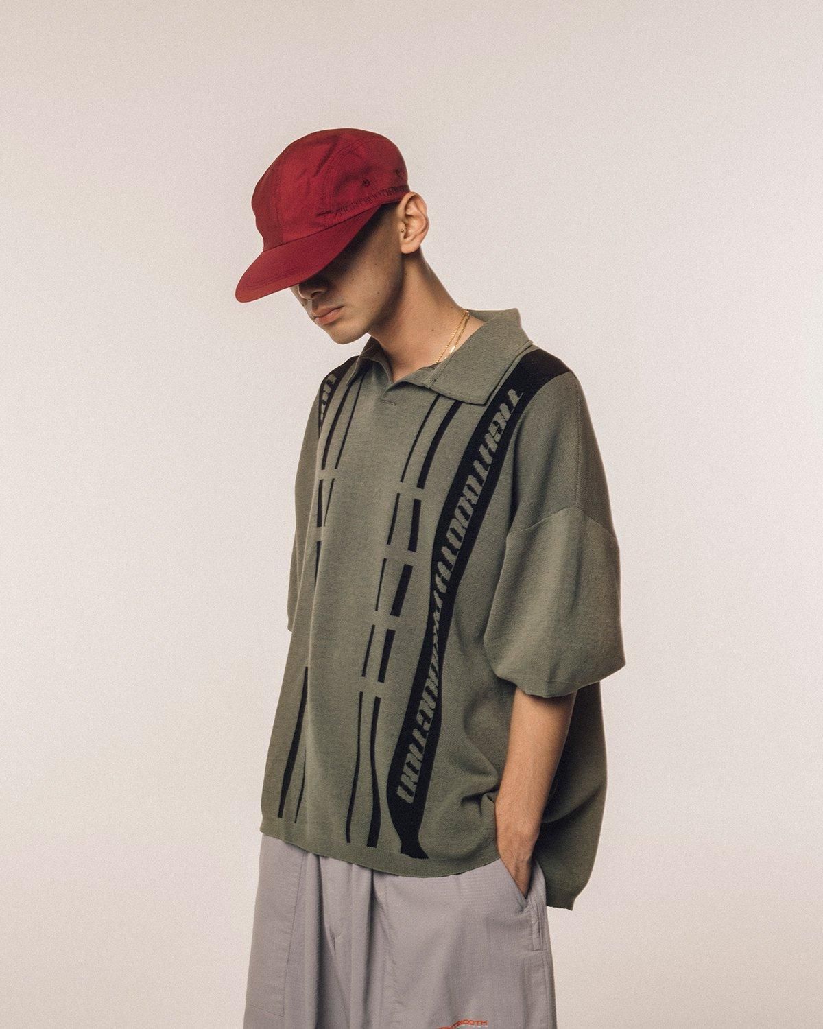 STRIPE KNIT OPEN POLO - TIGHTBOOTH® タイトブース オフィシャル