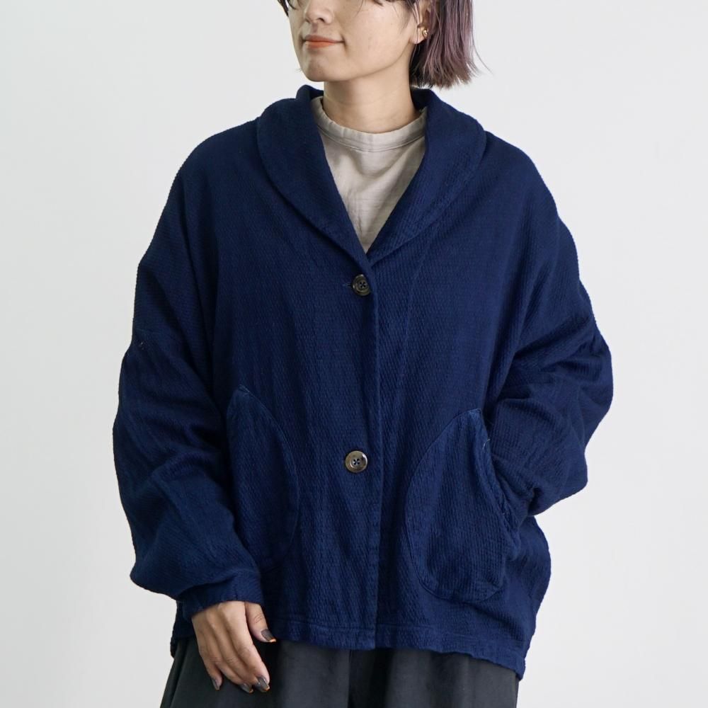 くつろ着カーディガン | インディゴブルー - UZUiRO/公式オンライン
