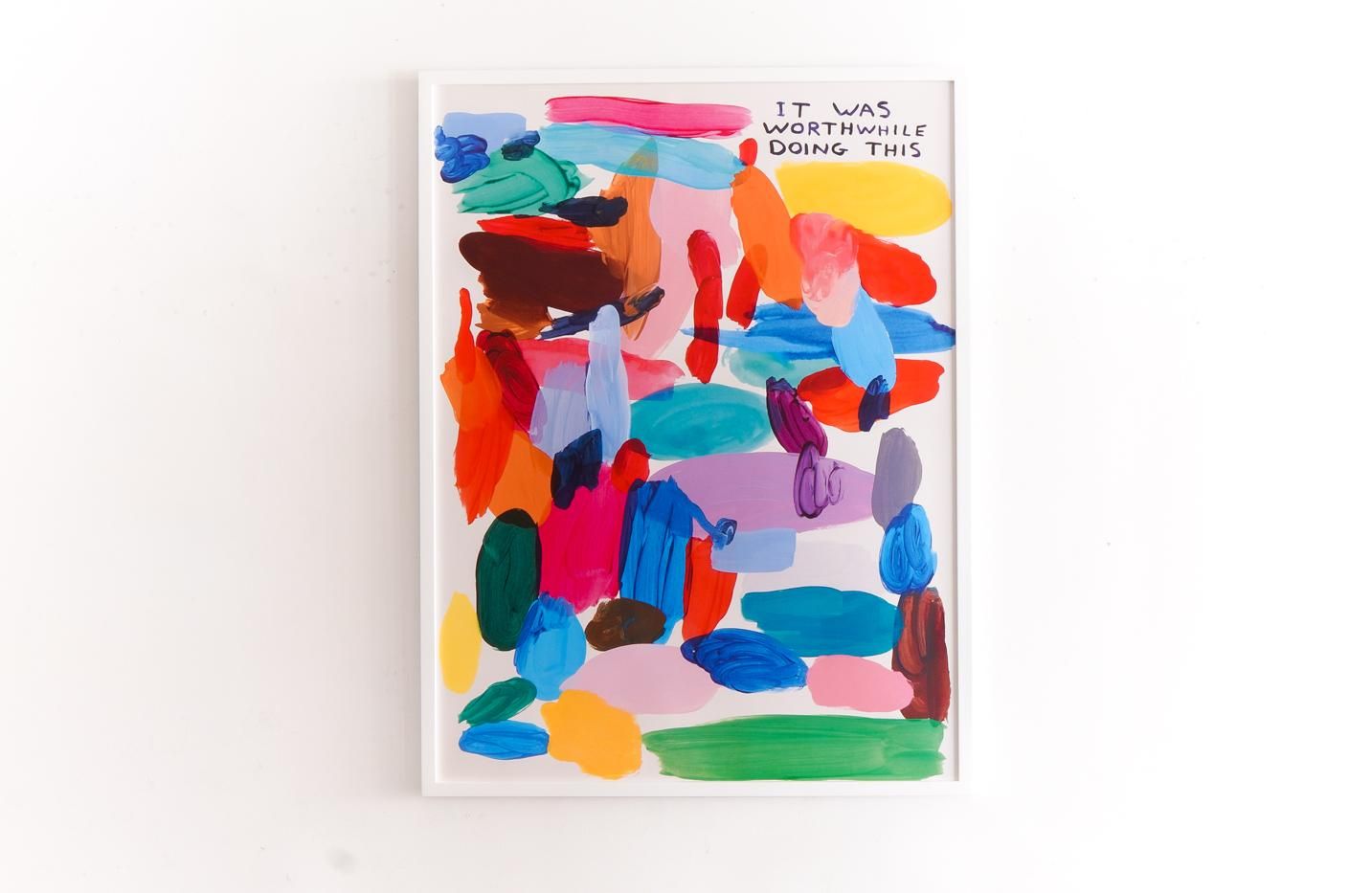 David Shrigley / IT WAS WORTHWHILE DOING THIS - イラスト ポスター