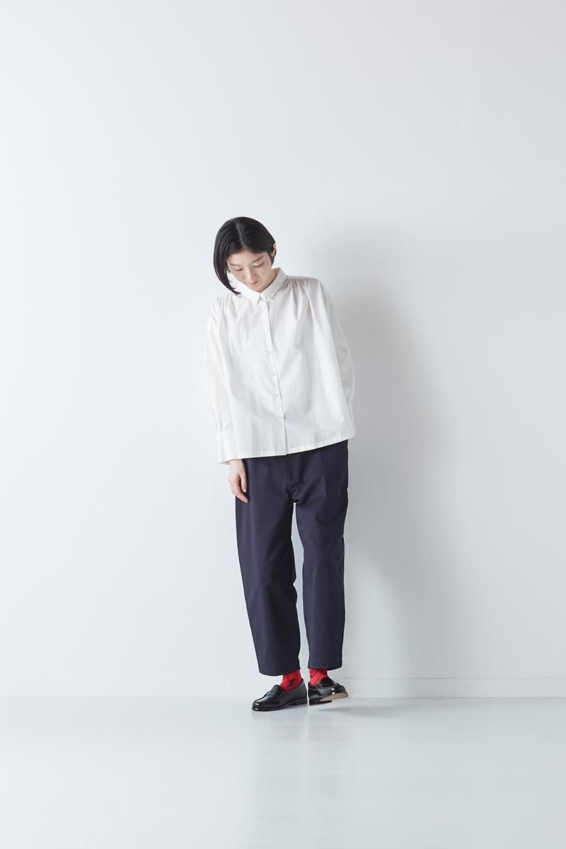 cotton ~THOMAS MASON~ gather blouse - atelier naruse｜Online store