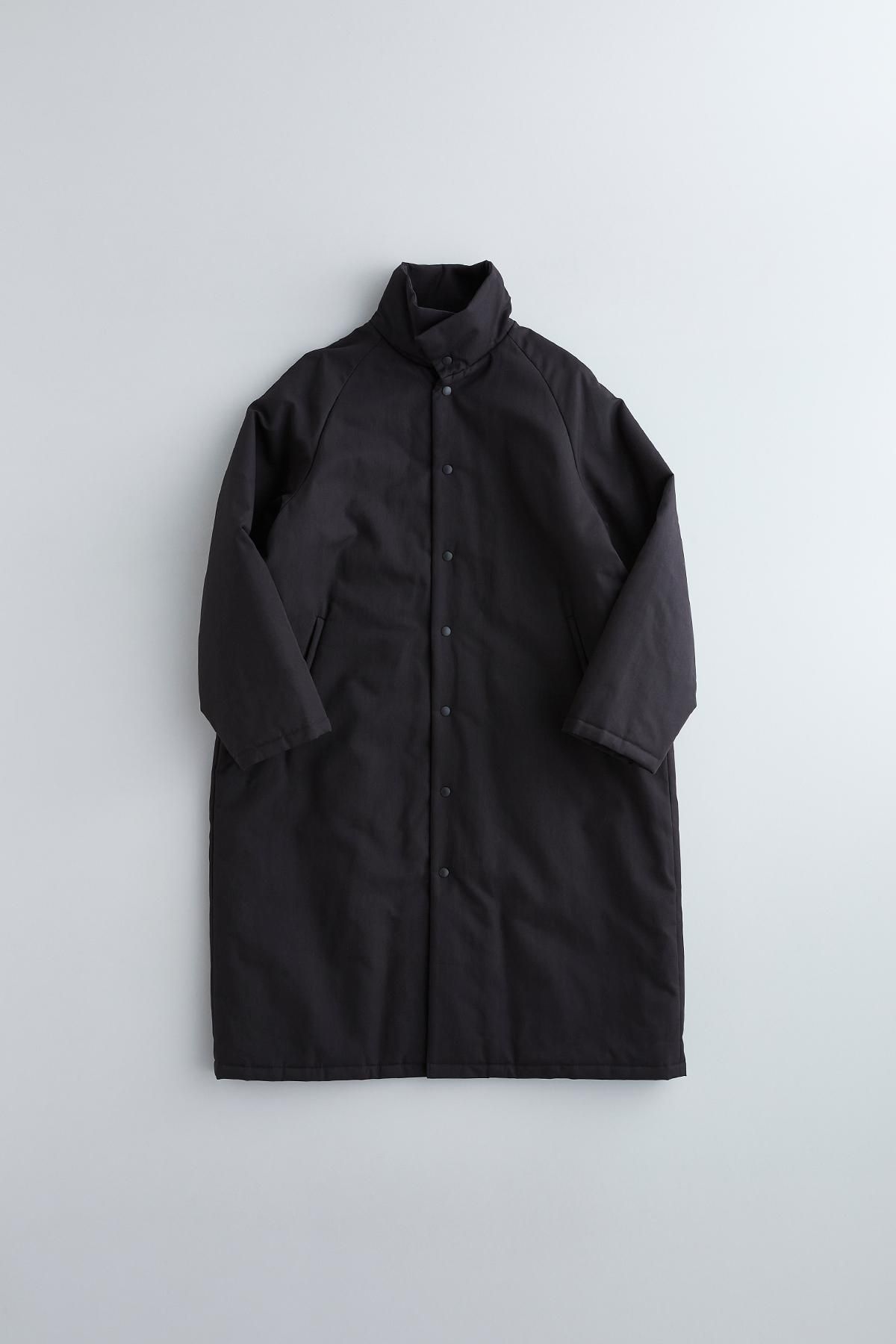 cotton nylon batting coat / black - atelier naruse｜Online store