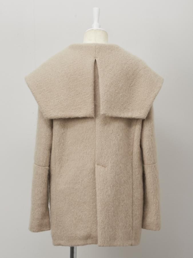 Mohair Shaggy Short Coat - ROSARYMOON OFFICIAL WEB STORE