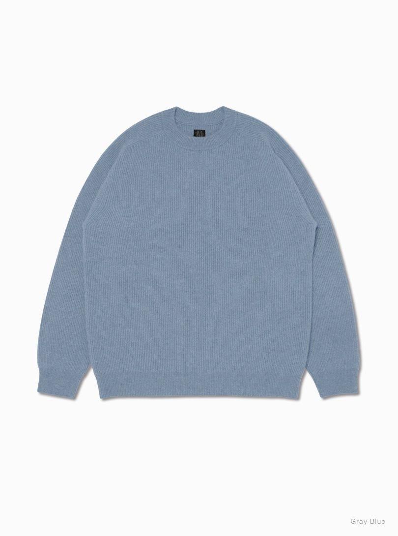Essential INNOCENT CASHMERE RIB CREW NECK - BATONER｜ONLINE STORE