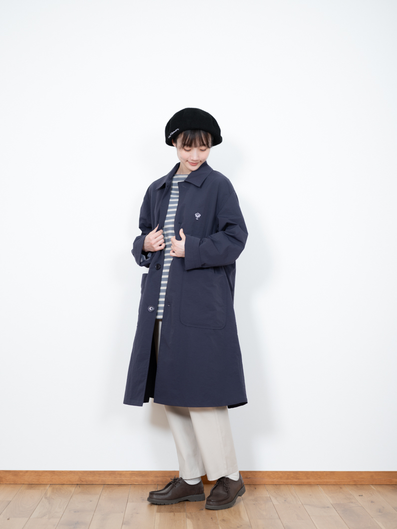ナイロン ステンカラーコート | D.NAVY - KEY MEMORY Online Shop