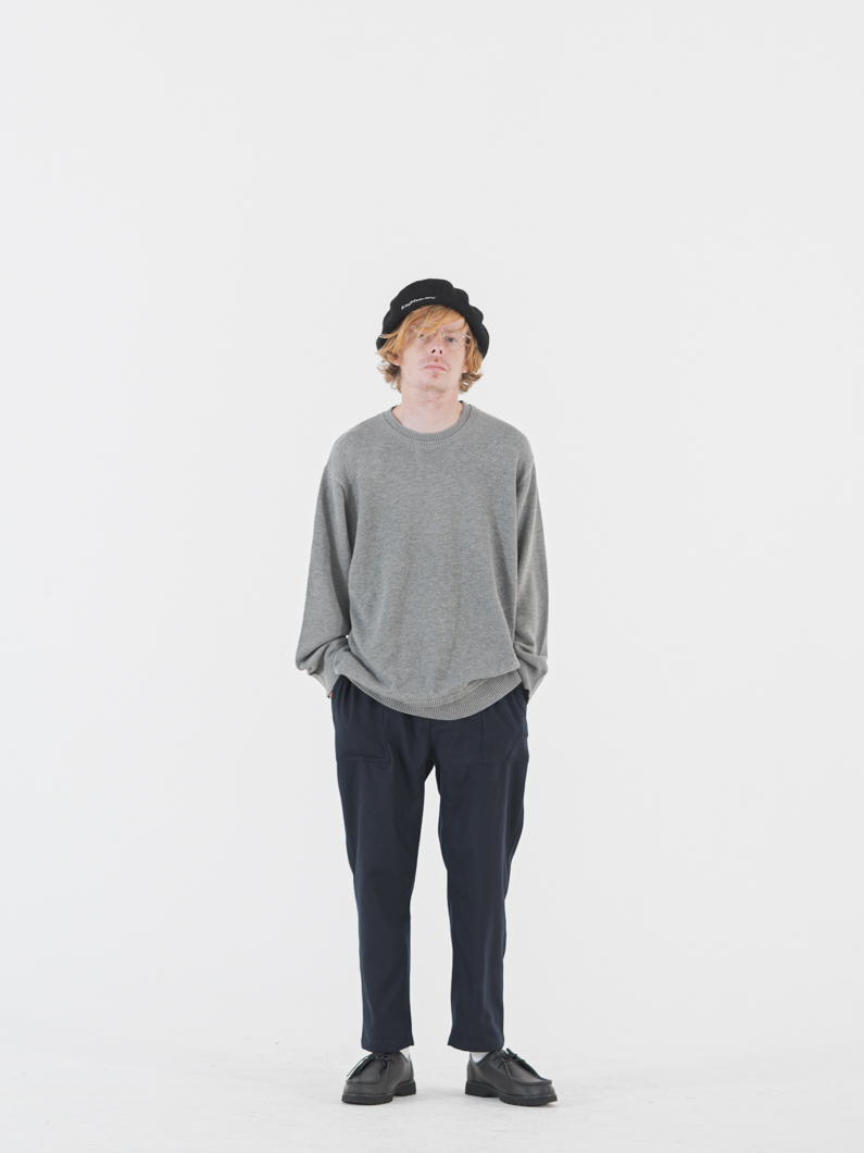 エルボーパッチニット グレー | キーメモリー｜鎌倉ファッションブランド