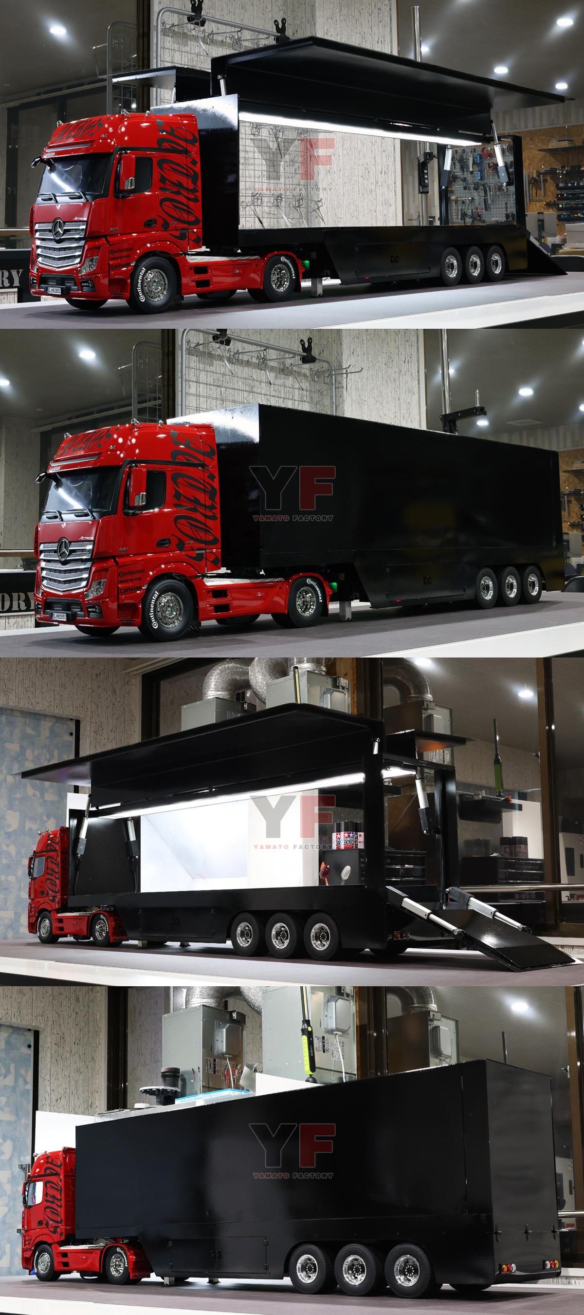 タミヤ1/14 3軸フルメタルウィングトレーラー ブラック