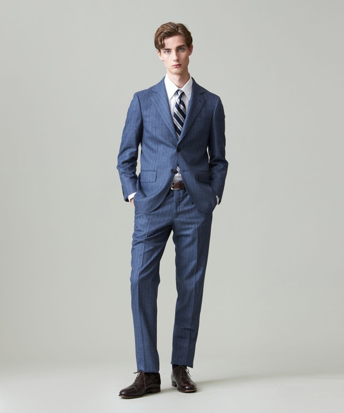 ESSENTIAL CLOTHING】ミルドクリーンストライプ スーツ/総裏(506871071