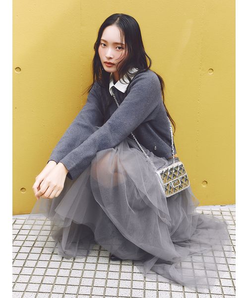 パールトリムカラーアタッチドカーディガン(508639465)｜阪急百貨店