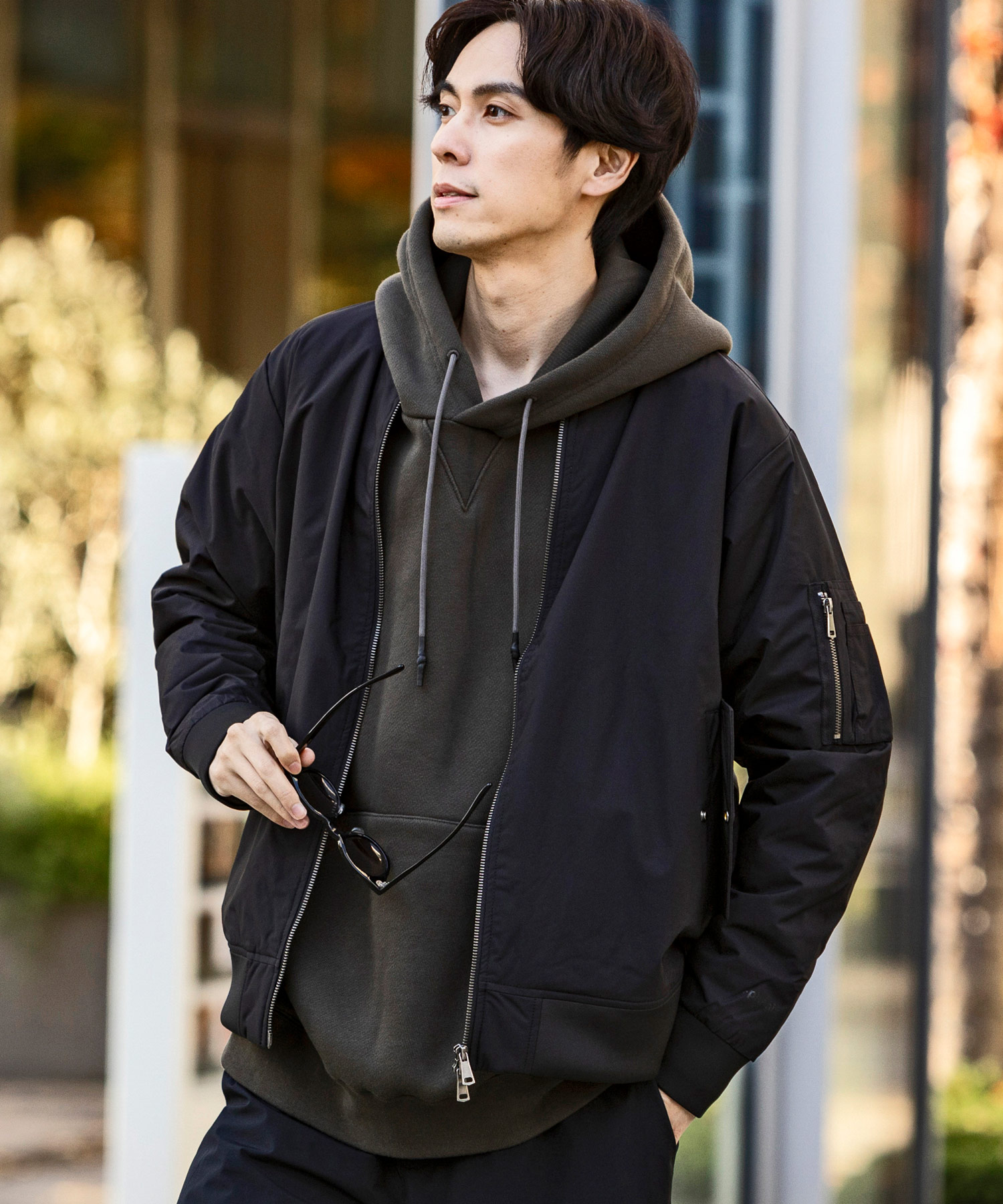 プラスフェニックス +phenix ボンバージャケット / 撥水 透湿