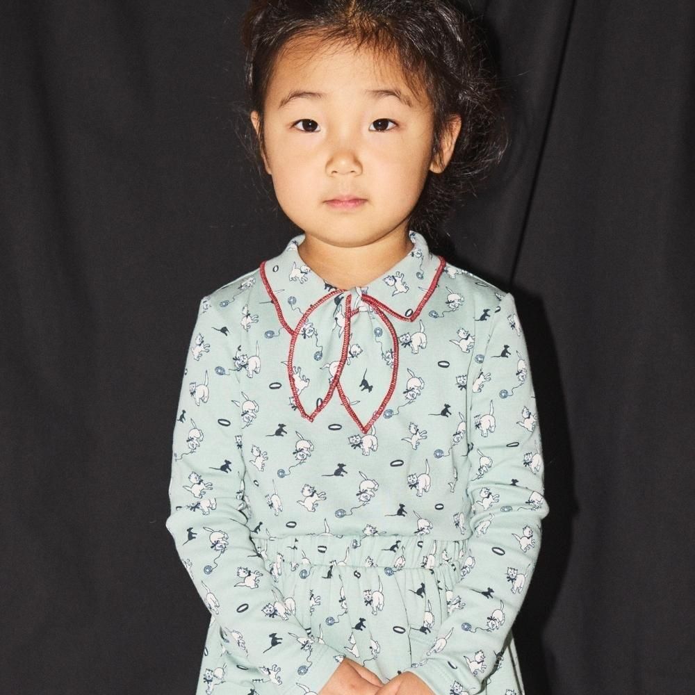 Misha&Puff(ミーシャアンドパフ）／Junior Scout Top - Sage Cat