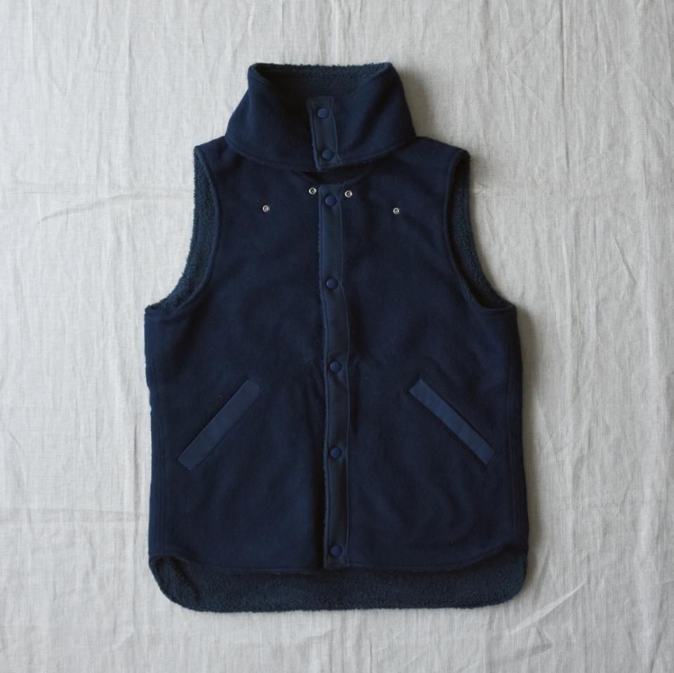 SASSAFRAS（ササフラス）CRAZY GARDENER VEST Blanket ネイビー（ウール）