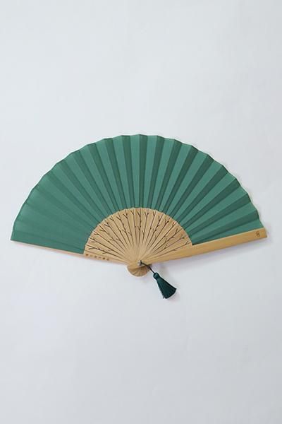 G-1958】西川庄六商店 KOEDA扇子 新緑（扇子袋付・桐箱入） - 銀座