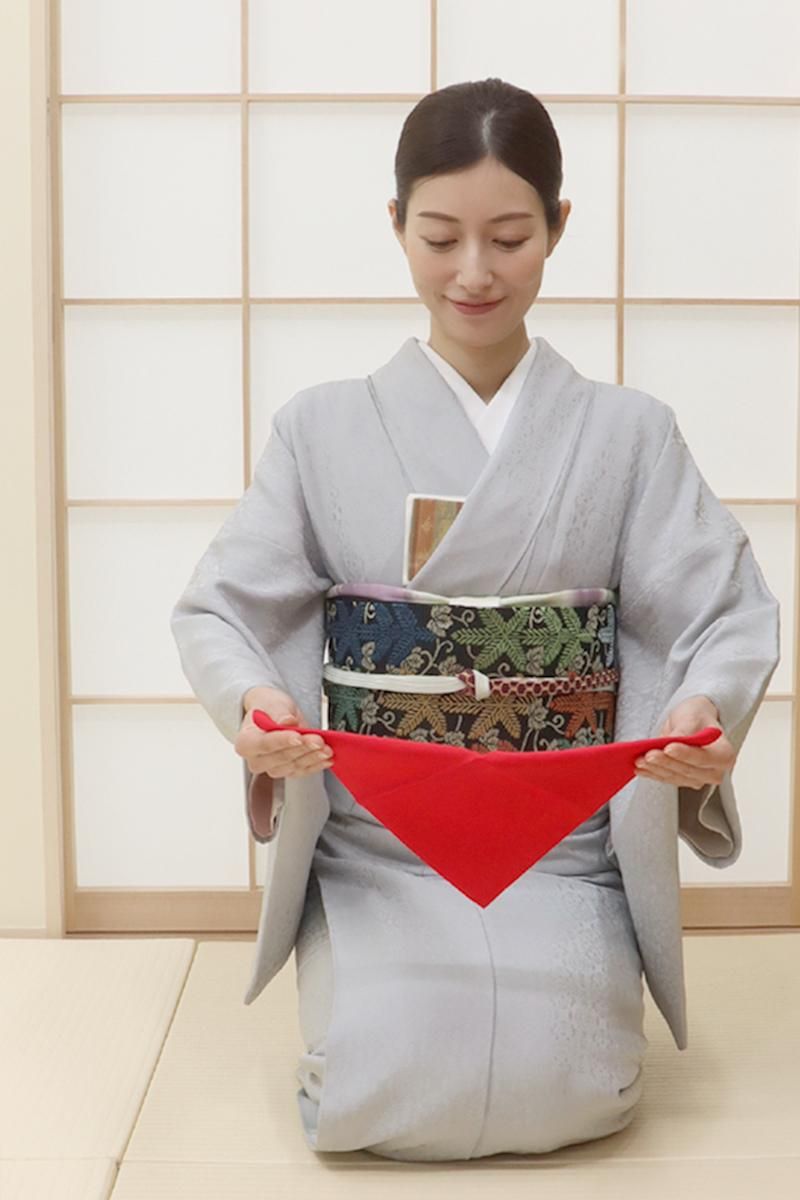 銀座【C-3049】染一ッ紋 色無地 グレー系 装飾文の地紋（三越扱い