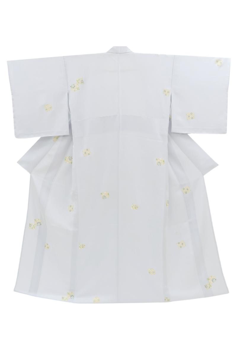 銀座【D-3753】単衣 小紋 淡い薄藤色 源氏香図（反端付）（N） :身丈