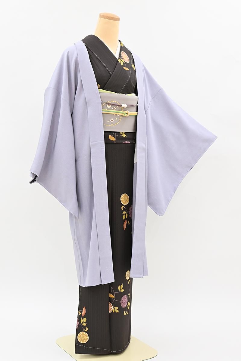 銀座【E-2334】羽織 藤鼠色 鮫（反端付）（N）:身丈100/裄68.5 - 銀座