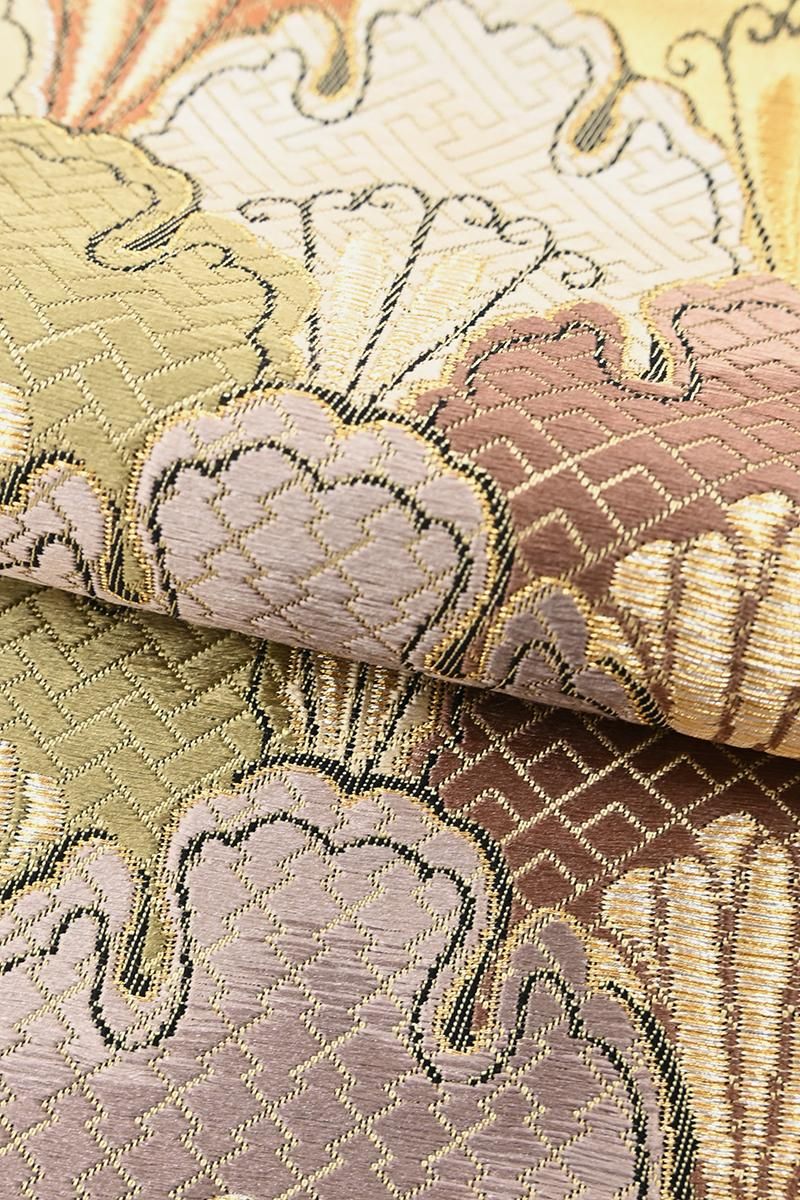 銀座【L-8599】袋帯 丁子染色 雪松青海波 - 銀座きもの青木｜長く大切