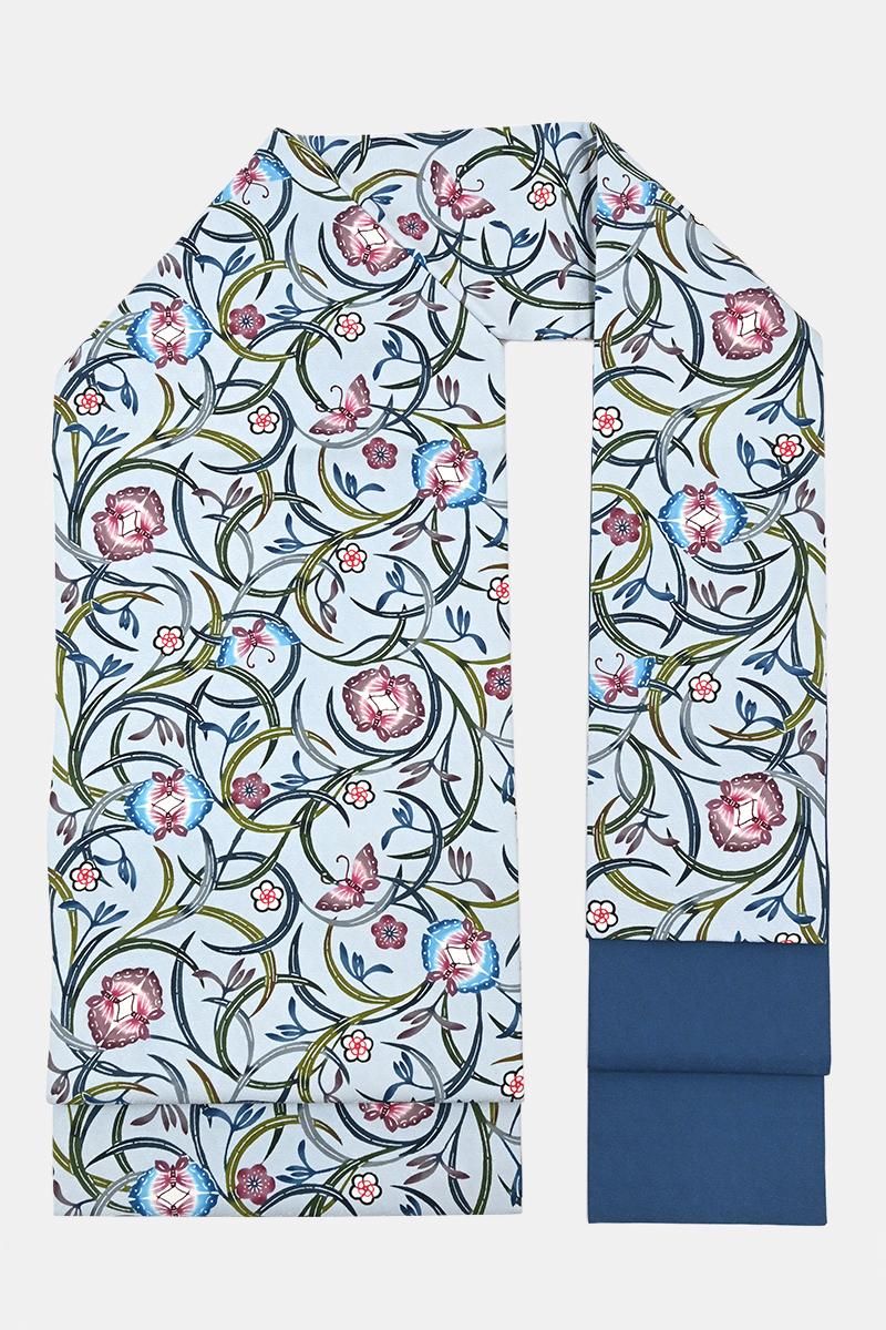 銀座【帯5900】津田かすみ作 本紅型 染名古屋帯（反端 証紙付） - 銀座