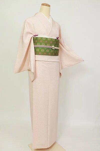 銀座【C-2868】江戸小紋 淡い一斤染色 梅鉢（反端付） :身丈160/裄68